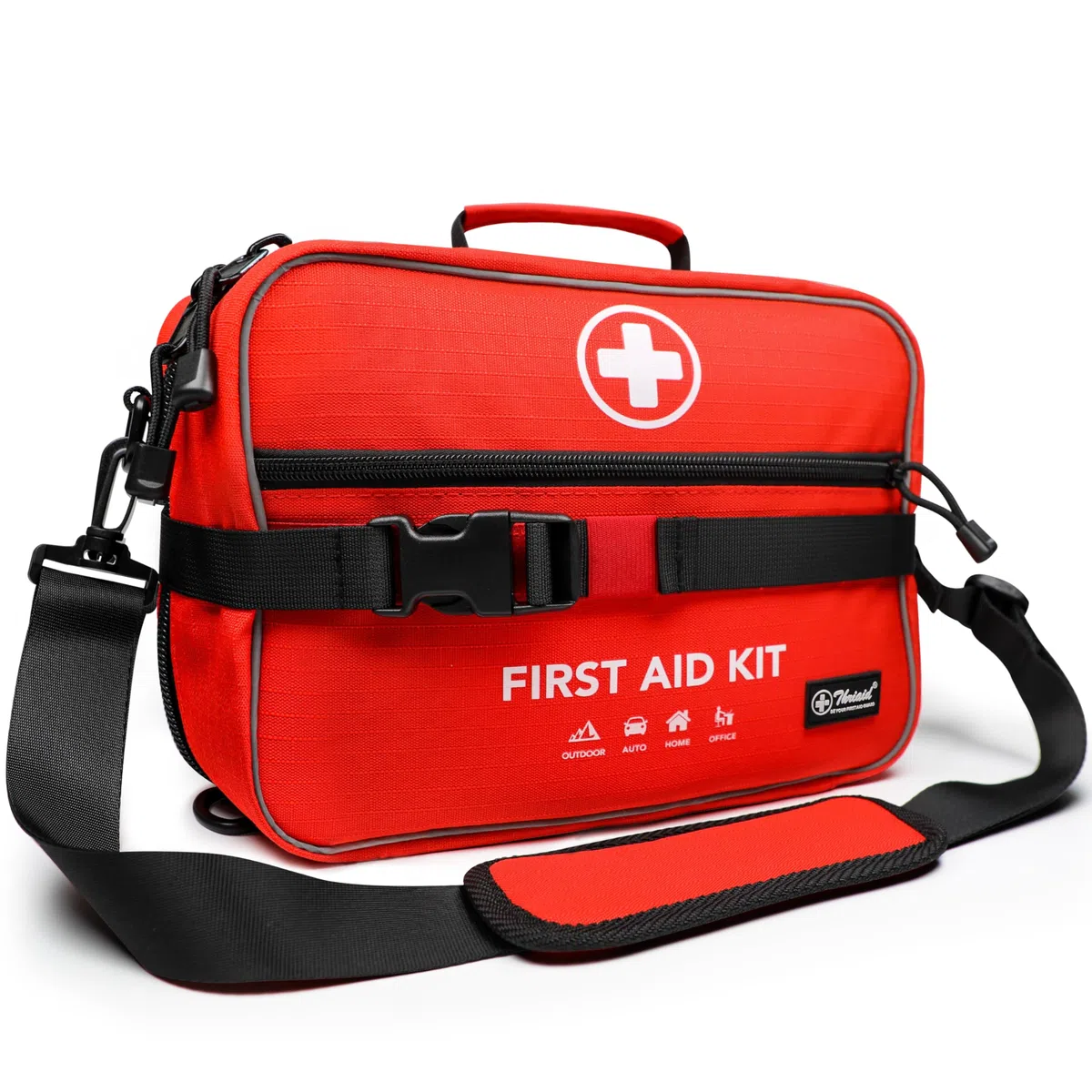 Kit de premiers secours 430 pièces, bien organisé, étanche, compact pour toute urgence, idéal pour la maison, le bureau, la voiture, les voyages, l'extérieur, le camping, la randonnée, le bateau